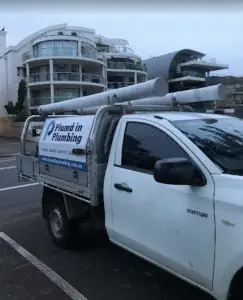 Plumd In Plumbing truck on-site for burst pipe repair in the Northern Beaches.